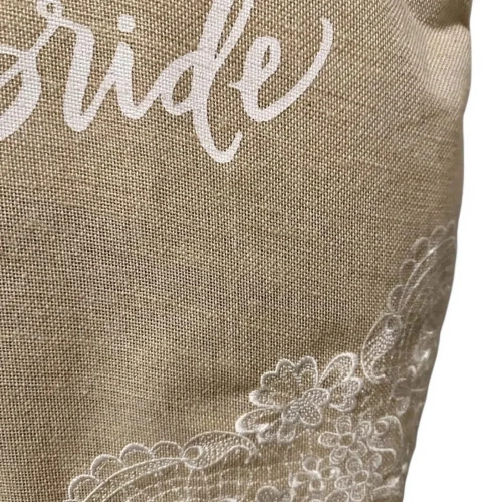 Bride‎ Tote Bag Floral Embroidery